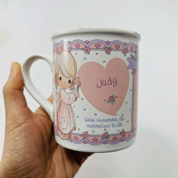 Precious Moments Enesco Judy Mug  Mother Women Girl Name Meaning Personalized - Picture 1 of 12
